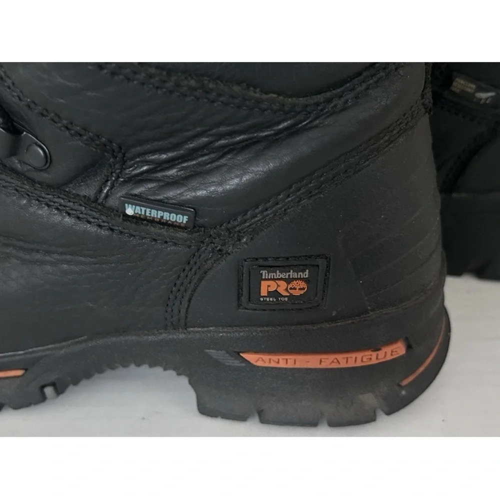 Timberland PRO Endurance 6 Inch Steel Toe Work Boots Size 8.5  Black - Some wear